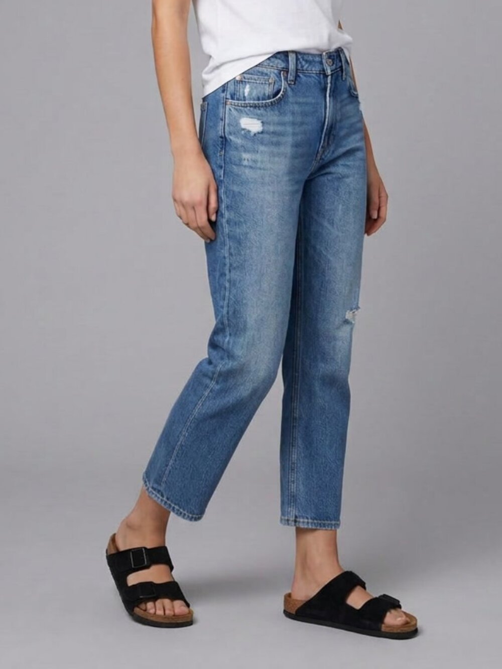 Paige Noella Straight Leg Ankle Length Jeans Size 25